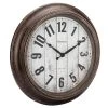 15.5" Vintage Wall Clock with Distressed Dial Bronze - Westclox -Glas24 Shop unnamed file 1050