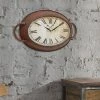 16.5" x 10.6" Oval Metal Wall Clock Red - Stonebriar Collection -Glas24 Shop unnamed file 1145