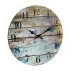 Round Rustic Wooden Wall Clock Blue - Stonebriar Collection -Glas24 Shop unnamed file 1147