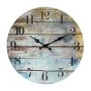 Round Rustic Wooden Wall Clock Blue - Stonebriar Collection -Glas24 Shop unnamed file 1153