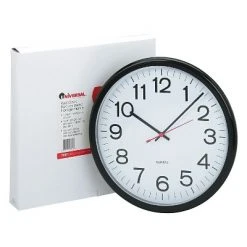 Universal Office UNIVERSAL Indoor/Outdoor Clock 13 1/2" Black 11381