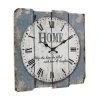 15.7" x 15.7" Decorative Farmhouse Wooden Wall Clock Blue/White - Stonebriar Collection -Glas24 Shop unnamed file 1169
