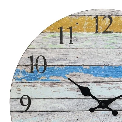 unnamed-file-1182.jpg 14" Round Wooden Wall Clock Blue/White - Stonebriar Collection -Glas24 Shop unnamed file 1182
