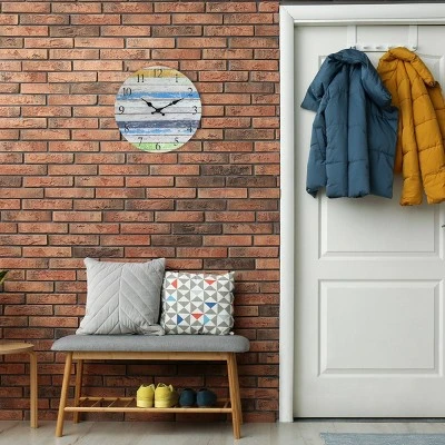 unnamed-file-1185.jpg 14" Round Wooden Wall Clock Blue/White - Stonebriar Collection -Glas24 Shop unnamed file 1185