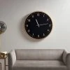 Watson Round Clock Black/Gold - Martha Stewart -Glas24 Shop unnamed file 1194