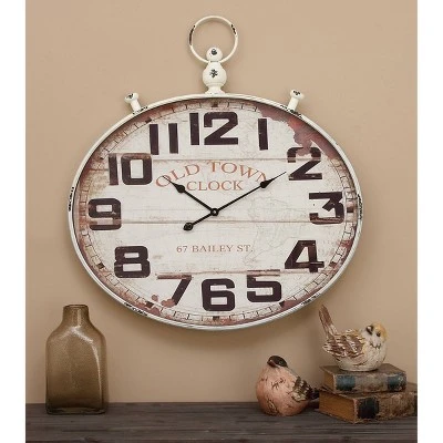unnamed-file-1220.jpg Olivia & May 36" x 32" Traditional Iron and Glass Large Wall Clock with Finial Detail - Olivia & May -Glas24 Shop unnamed file 1220