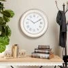 Olivia & May 24" x 24" Large Round Metal and Wood Wall Clock with Roman Numerals White/Gray - Olivia & May -Glas24 Shop unnamed file 1227