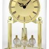 Bulova Clocks Tristan I Oval Dome Clock with Metal Base and Brass Finish, Gold -Glas24 Shop unnamed file 1289