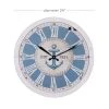 Olivia & May 23.75" x 23.75" Large Round Anchor Wood Wall Clock Blue/White - Olivia & May -Glas24 Shop unnamed file 1302