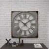 Olivia & May 36" x 36" Extra Large Galvanized Metal Wall Clock with Roman Numerals - Olivia & May -Glas24 Shop unnamed file 1317