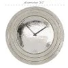 24" x 24" Round Aluminum Layered Rim Wall Clock - Olivia & May Silver -Glas24 Shop unnamed file 1327