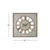 Olivia & May 36" x 36" Extra Large Square Metal Textured Pattern Wall Clock with Wood Carved Center and Frame - Olivia & May -Glas24 Shop unnamed file 1339