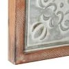 Olivia & May 36" x 36" Extra Large Square Metal Textured Pattern Wall Clock with Wood Carved Center and Frame - Olivia & May -Glas24 Shop unnamed file 1341