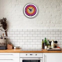 14.5" Artist Series Amy Diener Warm Decorative Clock Silver - The Chicago Lighthouse