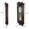 Bedford Clocks Bedford Clock Collection 25 Inch Chiming Pendulum Wall Clock in Weathered Chocolate Cherry Finish 4 Bedford Clocks Bedford Clock Collection 25 Inch Chiming Pendulum Wall Clock in Weathered Chocolate Cherry Finish -Glas24 Shop unnamed file 1391