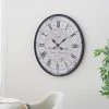 Olivia & May 32" Round Rustic Iron and Wood Antique Roman Numeral Wall Clock Black - Olivia & May -Glas24 Shop unnamed file 1393