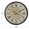 Olivia & May 32" Round Rustic Iron and Wood Antique Roman Numeral Wall Clock Black - Olivia & May -Glas24 Shop unnamed file 1394
