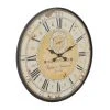 Olivia & May 32" Round Rustic Iron and Wood Antique Roman Numeral Wall Clock Black - Olivia & May -Glas24 Shop unnamed file 1397