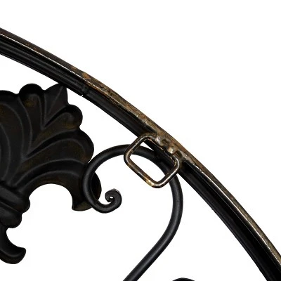 unnamed-file-1436.jpg Olivia & May 38" x 38" Traditional Large Round Metal Fleur De Lis Wall Clock with Roman Numerals Brown - Olivia & May -Glas24 Shop unnamed file 1436