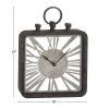 Olivia & May 27" x 19" Industrial Square Open Design Wood and Iron Wall Clock - Olivia & May -Glas24 Shop unnamed file 1473