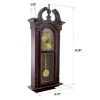 Bedford Clocks Bedford Clock Collection 38 Inch Chiming Pendulum Wall Clock in Cherry Oak Finish -Glas24 Shop unnamed file 1506
