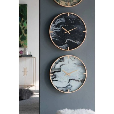 unnamed-file-1572.jpg A&B Home Modern Chic Wall Clock Black/Brass - A&B Home -Glas24 Shop unnamed file 1572
