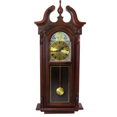 unnamed-file-1576.jpg Bedford Clocks Bedford Clock Collection 38 Inch Grand Antique Chiming Wall Clock with Roman Numerals in a in a Cherry Oak Finish -Glas24 Shop unnamed file 1576