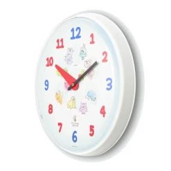 The Chicago Lighthouse 12.75" x 1.5" Cartoon Animals Children's Wall Clock Decorative Wall Clock Light Green - By Chicago Lighthouse