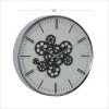 Olivia & May 16" x 16" Round Metal Wall Clock with Functioning Gear Center Black/White - Olivia & May 3 Olivia & May 16" x 16" Round Metal Wall Clock with Functioning Gear Center Black/White - Olivia & May -Glas24 Shop unnamed file 1593