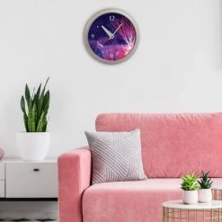 14.5" Artist Series Rich Green Yakone Decorative Clock Silver - The Chicago Lighthouse