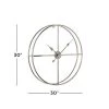 30" x 30" Modern Round Metal Floating Wall Clock Silver - Venus Williams Collection -Glas24 Shop unnamed file 1700