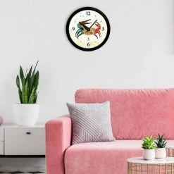 14.5" Artist Series Rich Green Sea Crab Decorative Clock Black - The Chicago Lighthouse