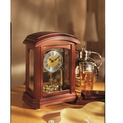 unnamed-file-1731.jpg Bulova B1848 Nordale Tabletop Solid Hardwood Clock with Decorative Accents and Revolving Pendulum for Mantel Fireplace Desk Shelf Living Room, Walnut -Glas24 Shop unnamed file 1731