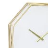 22" Hexagon Open Face Wall Clock White/Gold - Stonebriar Collection -Glas24 Shop unnamed file 1745