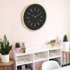 20" Solid Face Wall Clock Black/Gold - Stonebriar Collection -Glas24 Shop unnamed file 1751