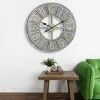 30.5" Rustic Clock with Layered Numbers Gray - Stonebriar Collection -Glas24 Shop unnamed file 1767