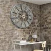 30.5" Rustic Clock with Layered Numbers Gray - Stonebriar Collection -Glas24 Shop unnamed file 1768