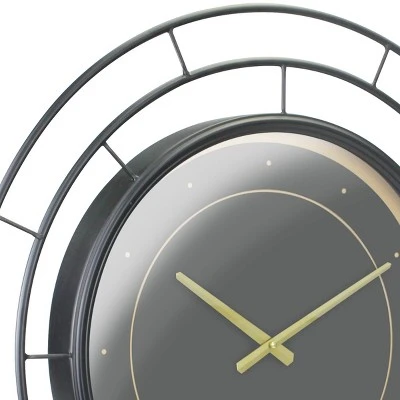 unnamed-file-1771.jpg 27.5" Wall Clock with Concentric Wires Black/Gold - Stonebriar Collection -Glas24 Shop unnamed file 1771