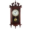 Bedford Clocks Bedford Clock Collection Classic 31 Inch Chiming Pendulum Wall Clock in Cherry Oak Finish -Glas24 Shop unnamed file 1787