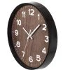 Quickway Imports Decorative Modern Round Wood- Looking Plastic Wall Clock for Living Room, Kitchen, or Dining Room -Glas24 Shop unnamed file 1829