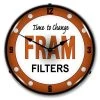 Collectable Sign & Clock | Fram Filters LED Wall Clock Retro/Vintage, Lighted - Great For Garage, Bar, Mancave, Gym, Office etc 14 Inches -Glas24 Shop unnamed file 1944