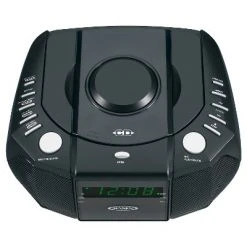 JENSEN AM/FM Stereo Dual Alarm Clock Radio with CD - Black