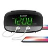 2/2 Amp USB Charge LED Alarm Clock Black - Sharp 2 2/2 Amp USB Charge LED Alarm Clock Black - Sharp -Glas24 Shop unnamed file 20