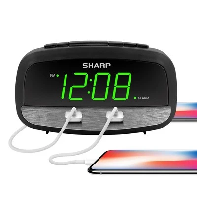 unnamed-file-20.jpg 2/2 Amp USB Charge LED Alarm Clock Black - Sharp -Glas24 Shop unnamed file 20
