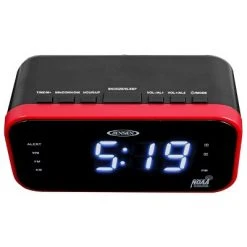 JENSEN AM/FM Weather Band Clock Radio with Weather Alert, Dual Crescendo Alarm, Dimmer (JEP-150)