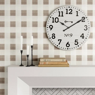 unnamed-file-217.jpg 26" Farmhouse Wood Wall Clock White - Threshold™ -Glas24 Shop unnamed file 217