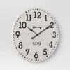 26" Farmhouse Wood Wall Clock White - Threshold™ 2 26" Farmhouse Wood Wall Clock White - Threshold™ -Glas24 Shop unnamed file 218