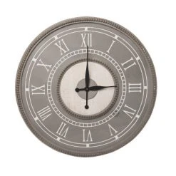 Transpac Wood Gray Everyday Wall Clock