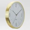 6" Round Wall Clock White/Brass - Project 62™ -Glas24 Shop unnamed file 228