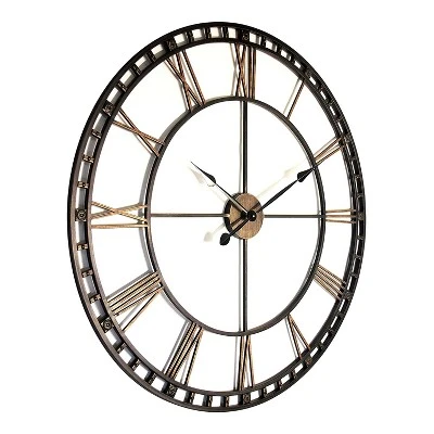 unnamed-file-233.jpg Infinity Instruments 14692 Lightweight 39 Inch Oversized XXL Metal Indoor Home Room or Office Antique Wall Mounted Clock with Quartz Mechanism, Bronze -Glas24 Shop unnamed file 233